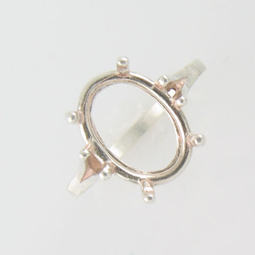 PRE-NOTCHED 14X10 OVAL SOLITAIRE RING .925 STERLING SILVER CR62SS