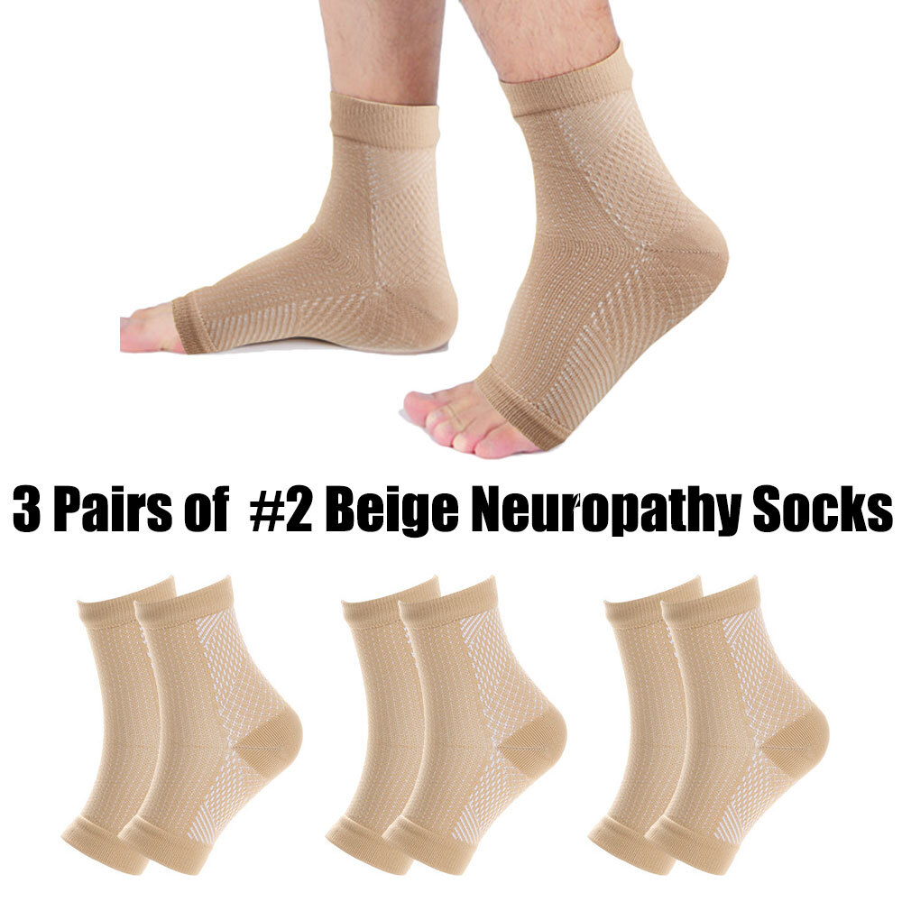 3PK Sooth Relieve Compression Socks For Men & Women Neuropathy Compression Socks