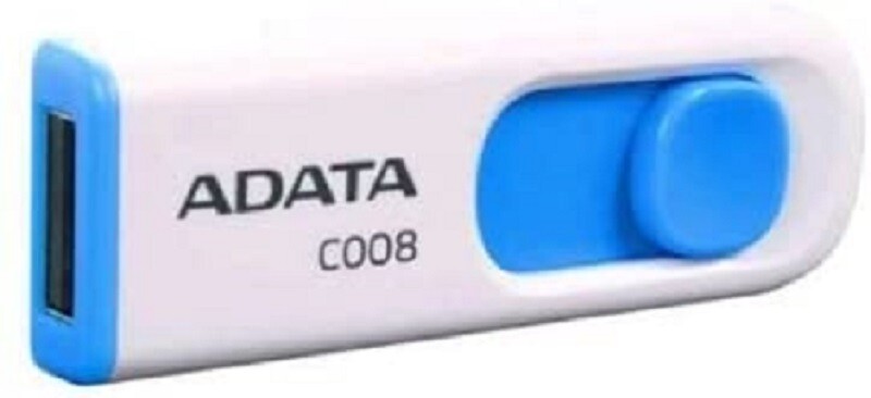 ADATA C008 32GB USB 2.0 Retractable Capless Flash Drive, (AC008-32G-RWE)