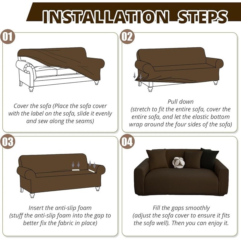 Pet-Friendly Stretch Sofa Cover Washable Durable Easy Installation Protector New