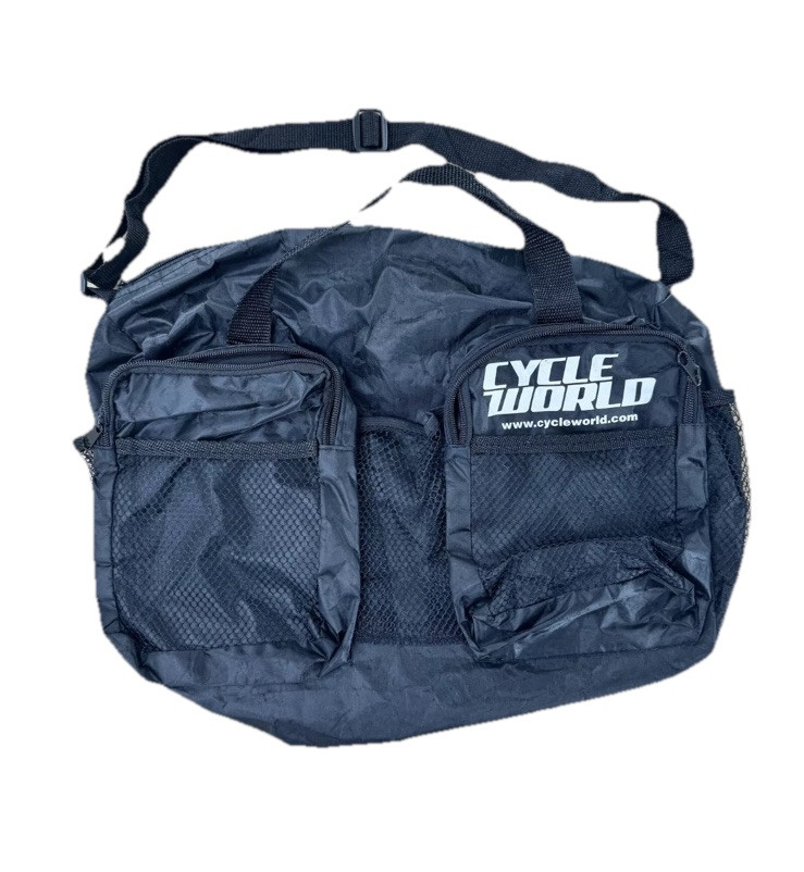 Cycle World Black 12 x 9 Carrying Bag With Mesh Pockets Zip SEALED New