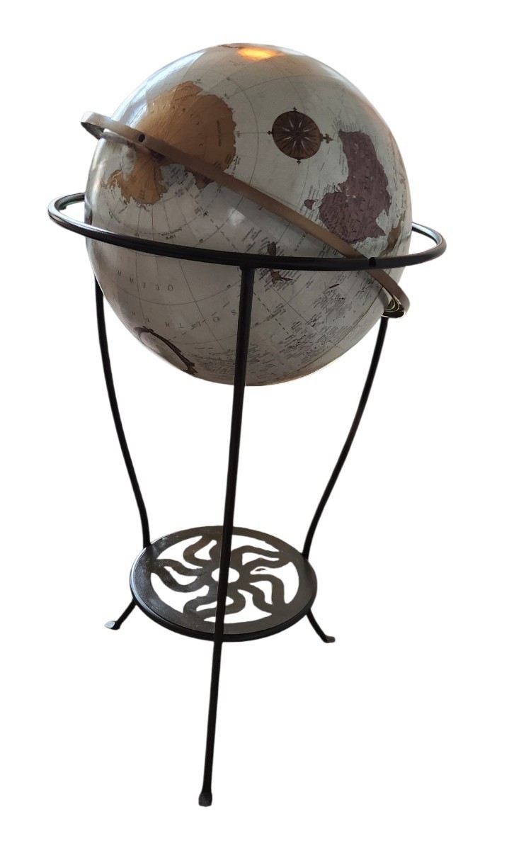 Vintage Replogle Globe 16" on Metal Stand