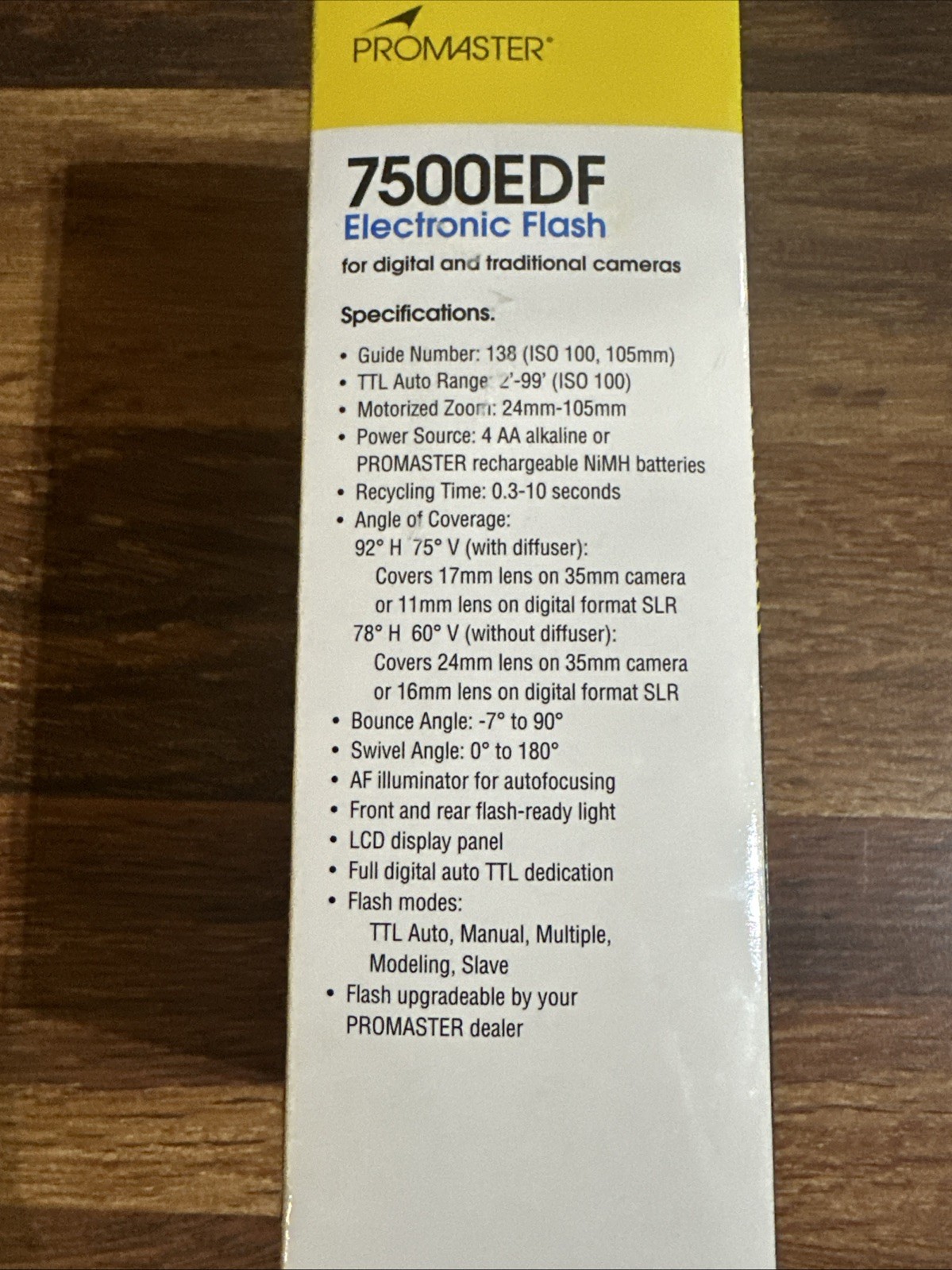 Promaster 7500EDF Electronic Flash for Nikon Code 7287 New