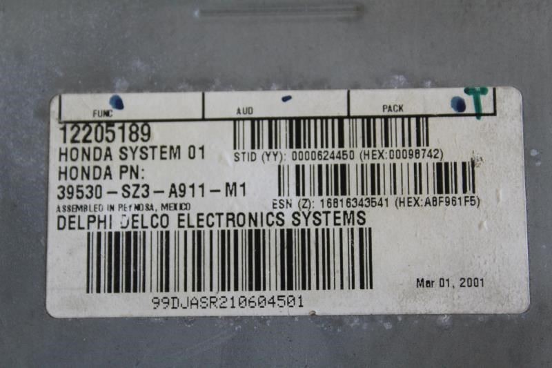 2002 ACURA RL DRIVER ASSIST MODULE 39531-SZ3-A910