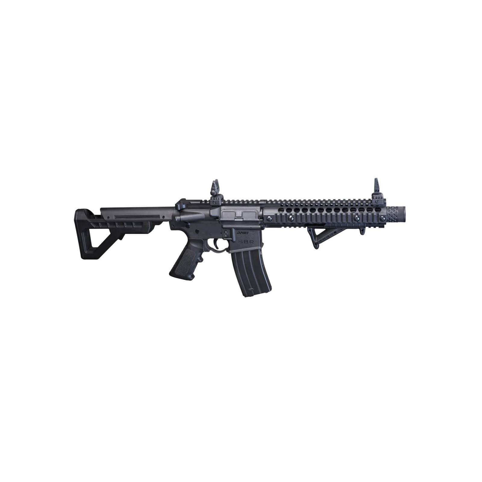 DPMS SBR CO2-Powered BB Air Rifle with 25-Round Magazine - Full and Semi-Auto...