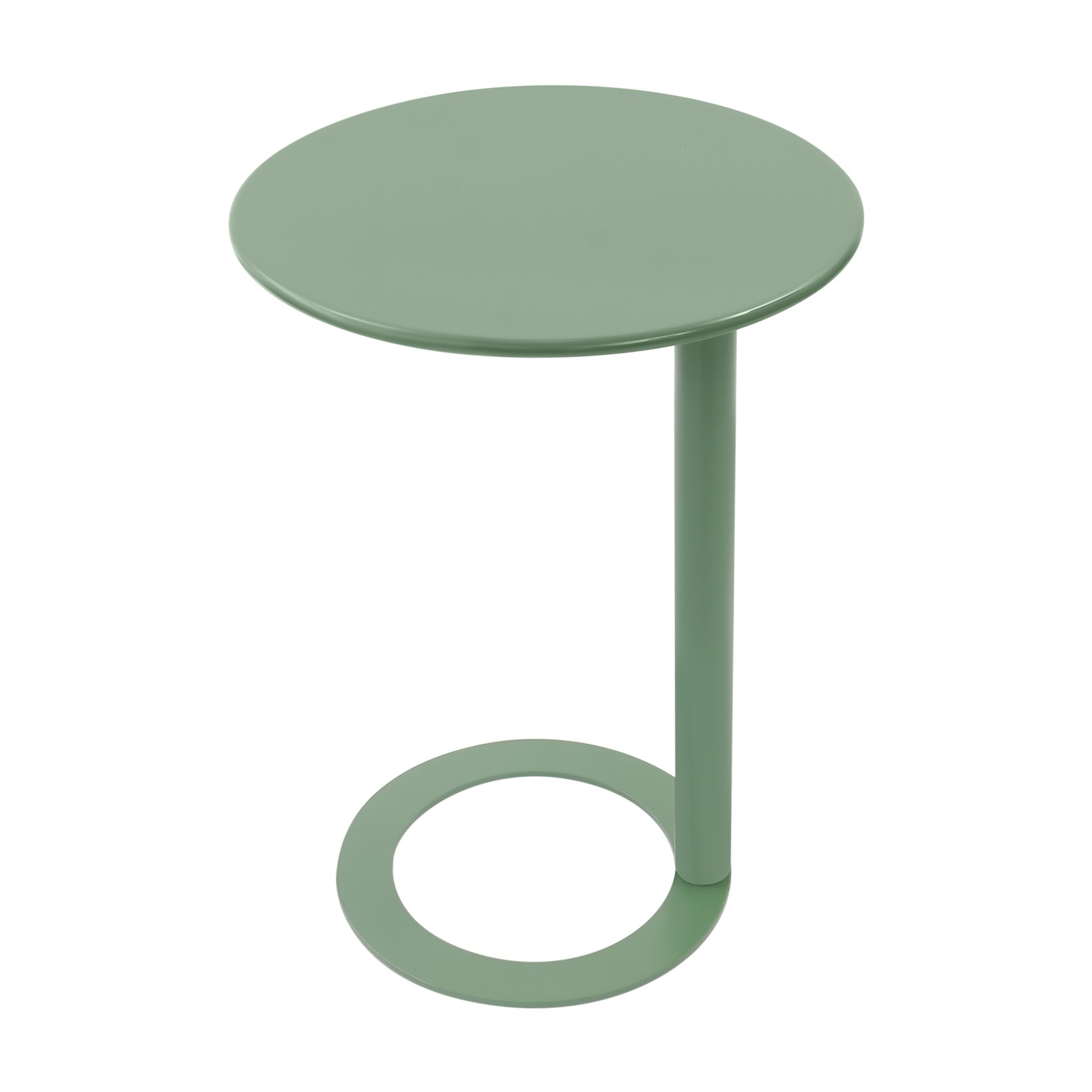 Iron Coffee Table with 30kg Load Capacity Free Standing C-Shaped Sofa Side Table