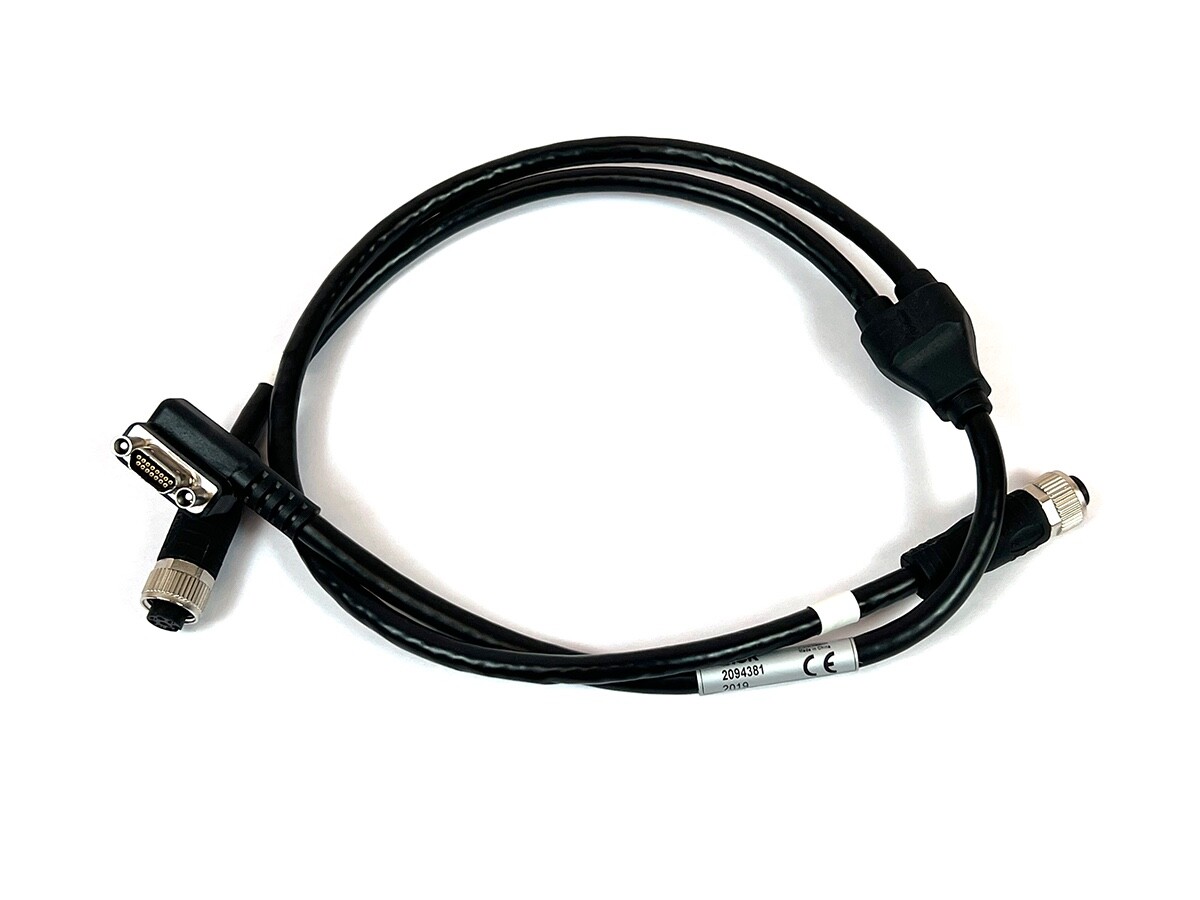 Sick 2094381 FX3-MOC Y-Cable Angled 15-Pin D-Sub (M) to 2x 8-Pin M12 (F)