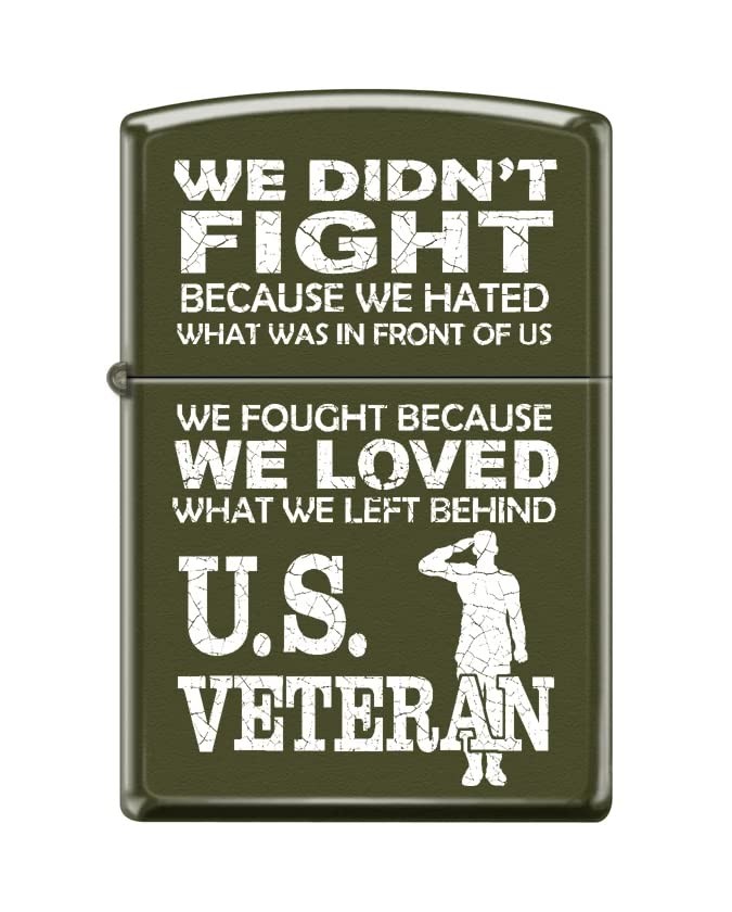 Zippo Lighter- Personalized Engrave U.S. Army Green Matte #Z5432