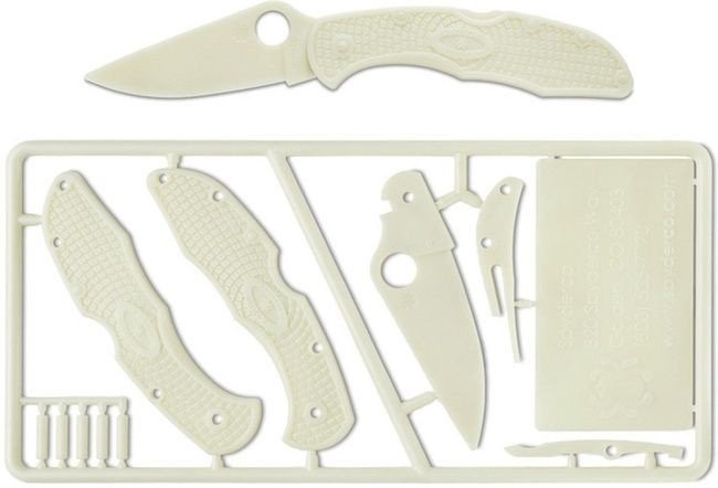 Spyderco Delica Plastic Knife Kit Glow In The Dark Unassembled Model - PLKIT1
