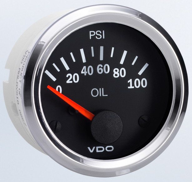 VDO 350-196 Vision Chrome 100 PSI Oil Pressure Gauge  Very Limited Stock HURRY!