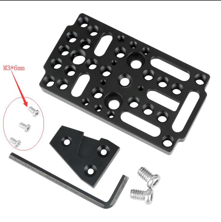 NICEYRIG Switching Cheese Easy Plate 1/4" 3/8" Thread w/ V-Lock Mount for Camera