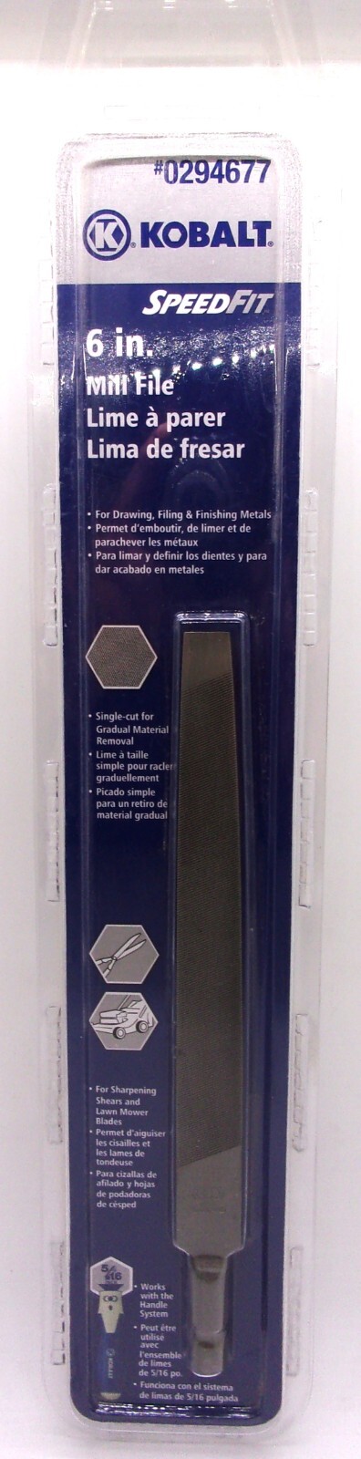 Kobalt SpeedFit 6 in. Mill File (works with 5/16" handle system) #0294677