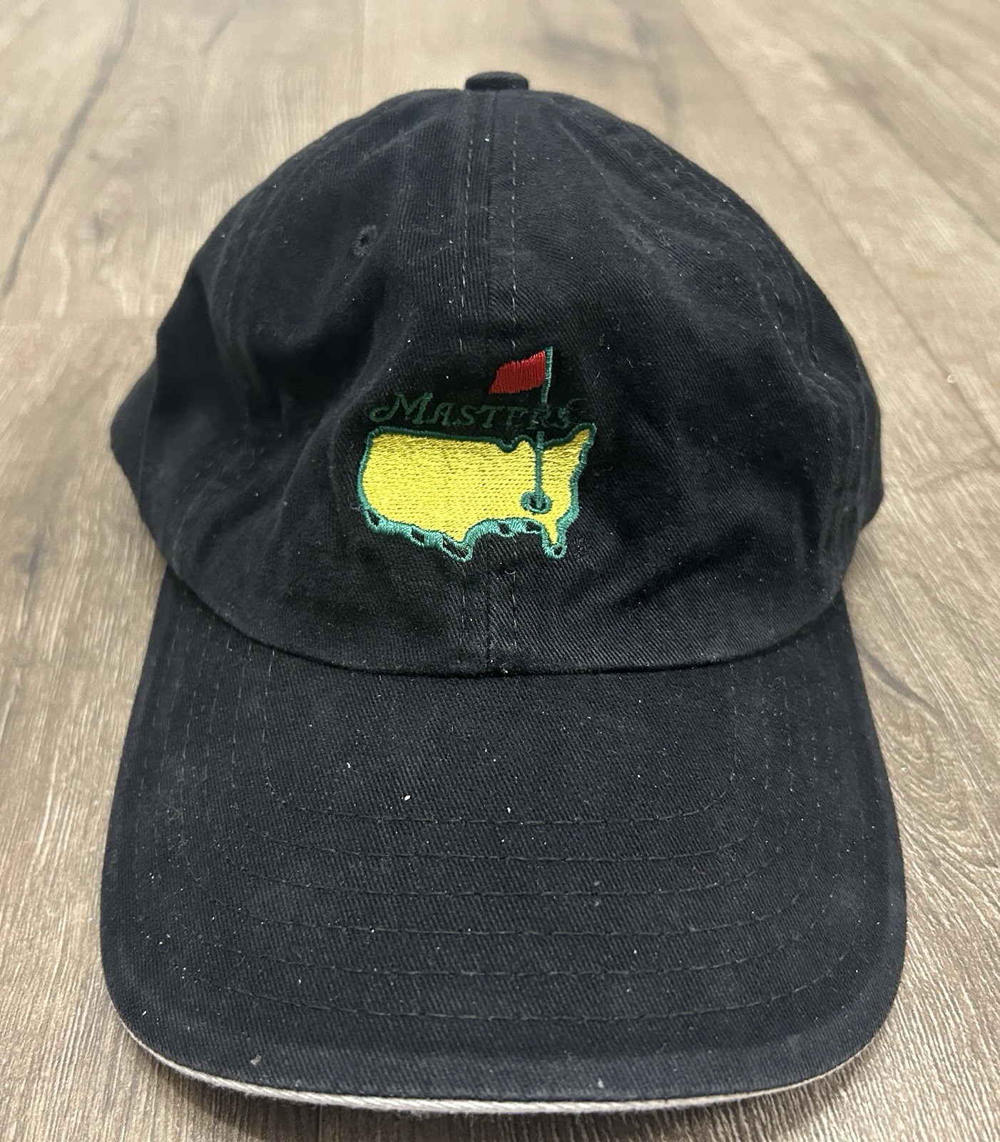 Vintage Masters Golf American Needle Hat Black Cap Strapback OS