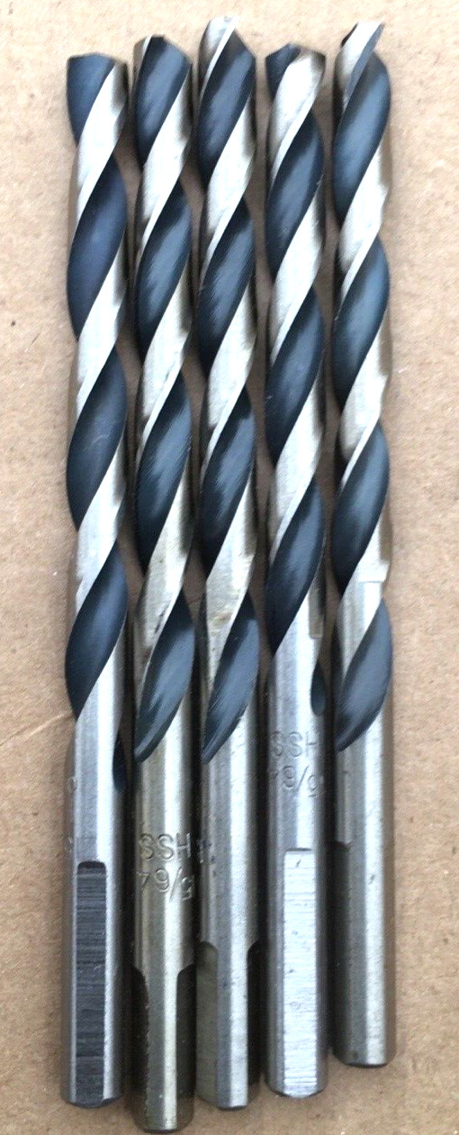 [5] CENTURY 15/64" HIGH SPEED STEEL TWIST DRILL BITS