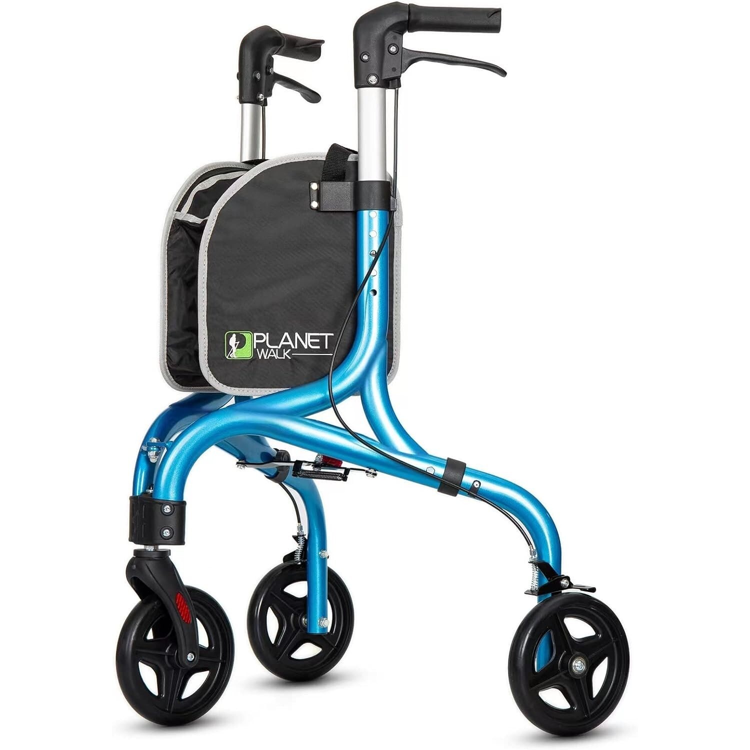 3 Three Wheel Rollator Walker For Seniors Portable Foldable Ultra Lightweight