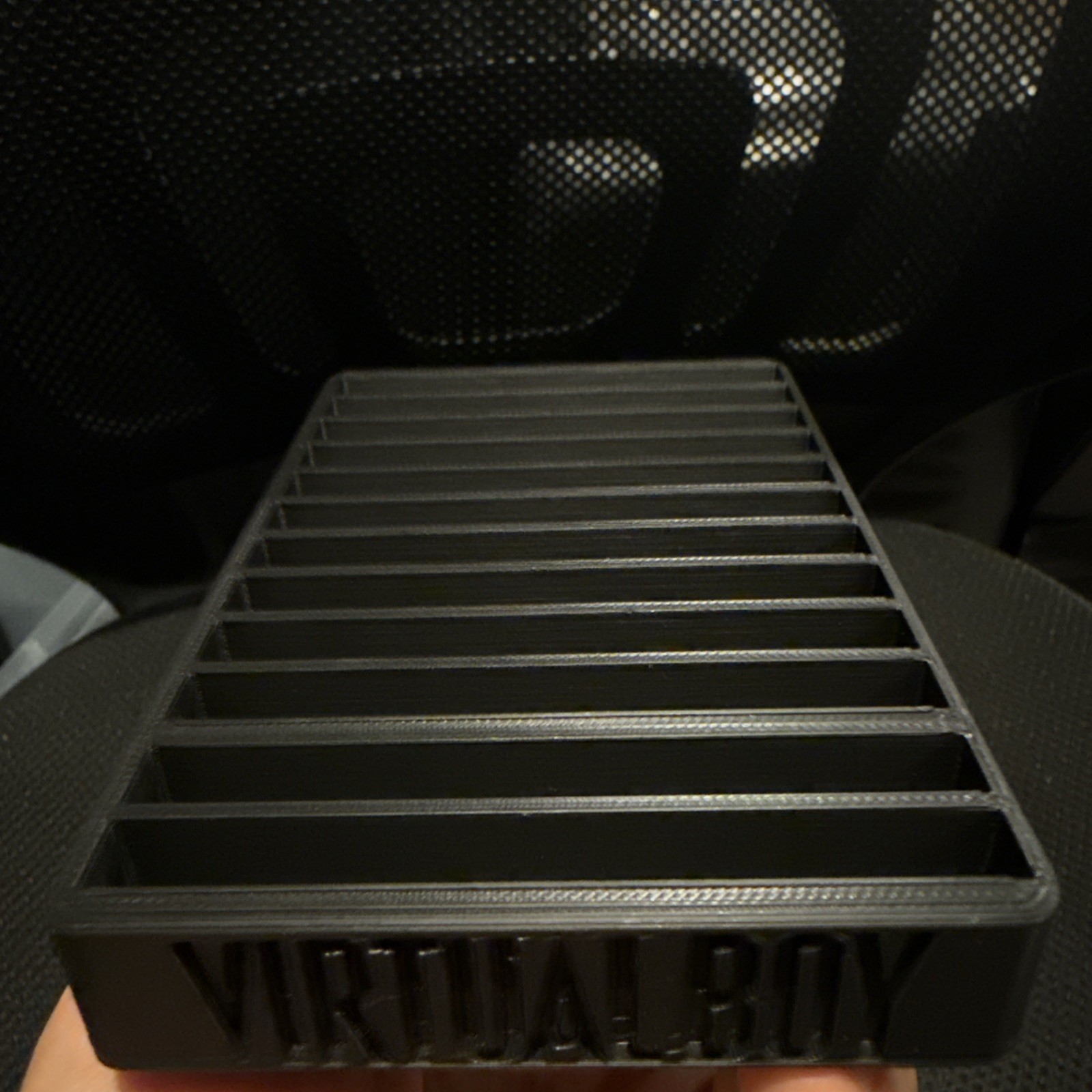 Virtual Boy 3D Printed Cartridge Holder black, 12 Slots