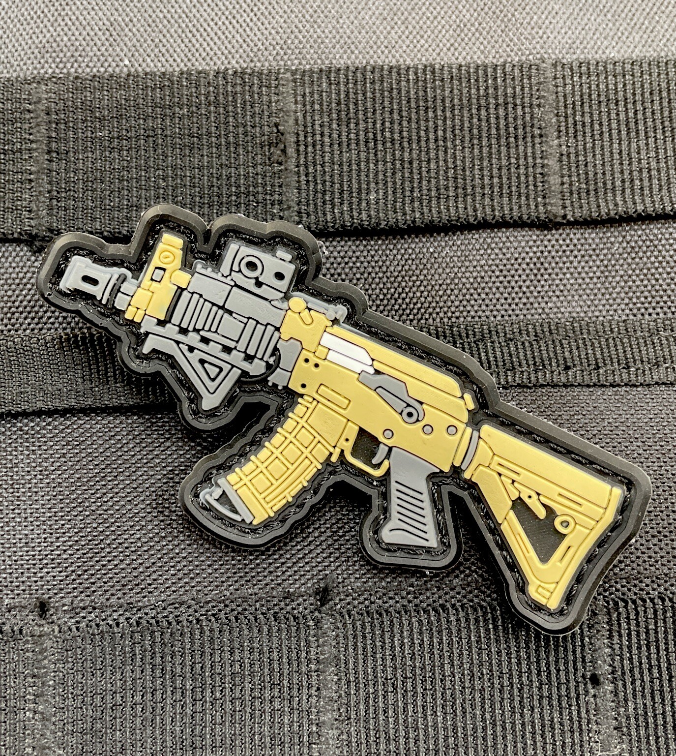 AK 47 Operator Rifle Gun Carbine Army Weapon Tactical Morale Patch Hook Loop
