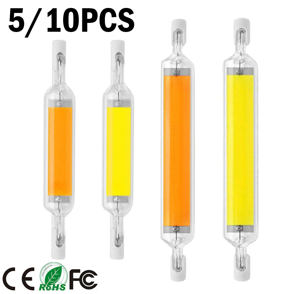 5/10PC 78mm 118mm R7s LED Bulbs COB Light Dimmable Flood Lamp 5W 10W ^^