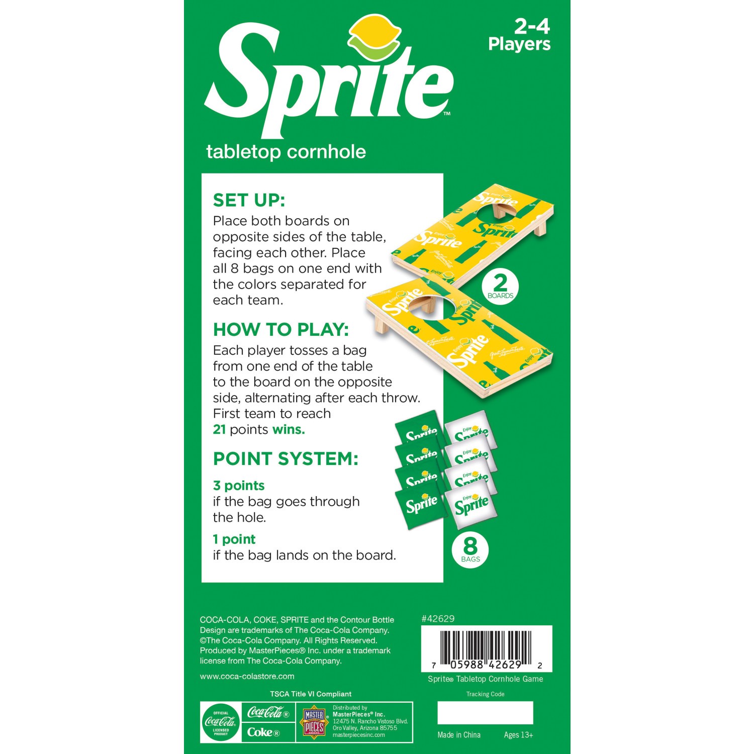 MasterPieces - Sprite Tabletop Cornhole Game