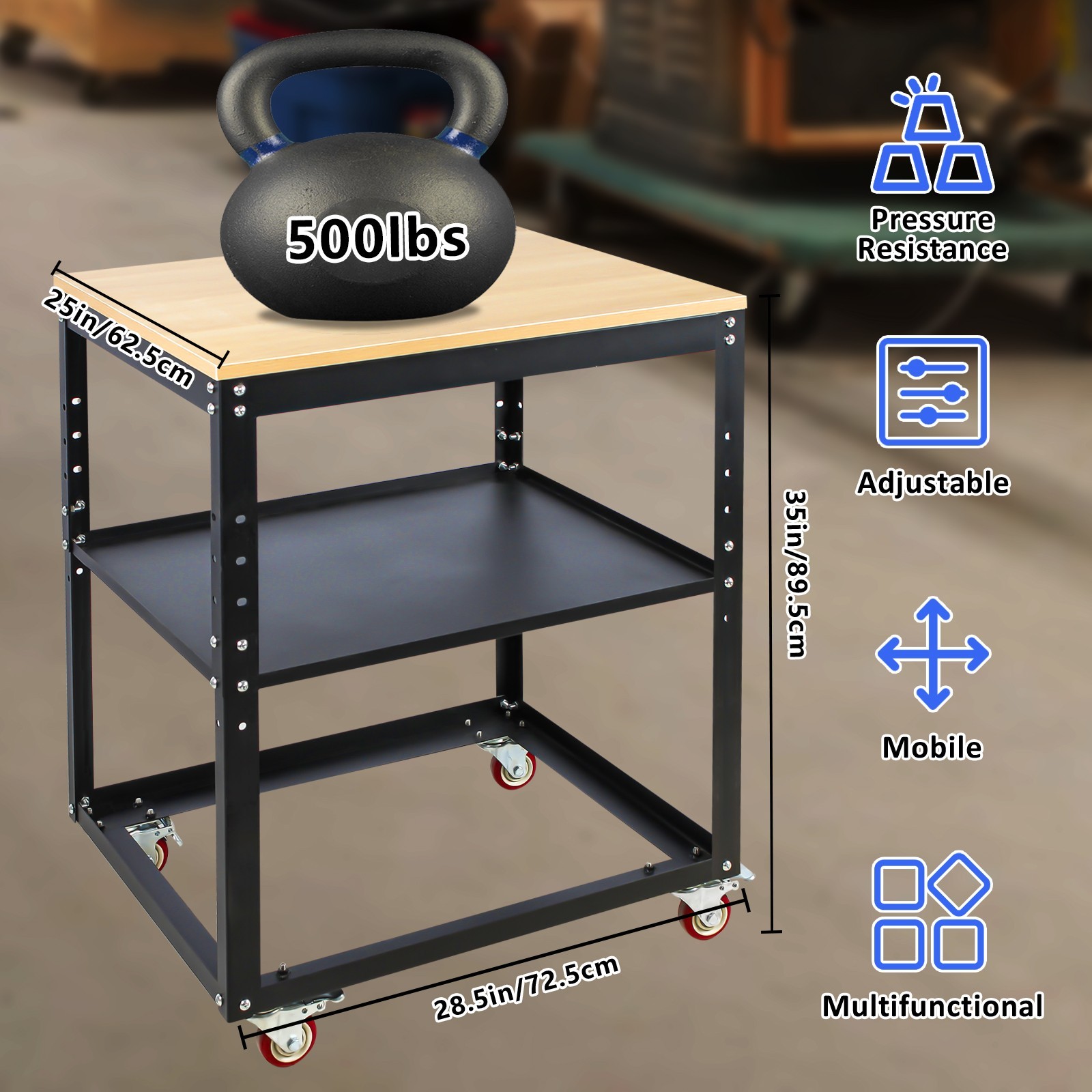 Height Adjustable Planer Stand with Wheels,Power Tool Stand,Miter Saw Tool Stand