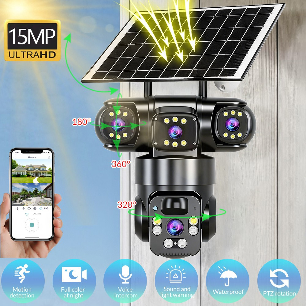 KEPEAK 15MP HD Solar-Powered Camera