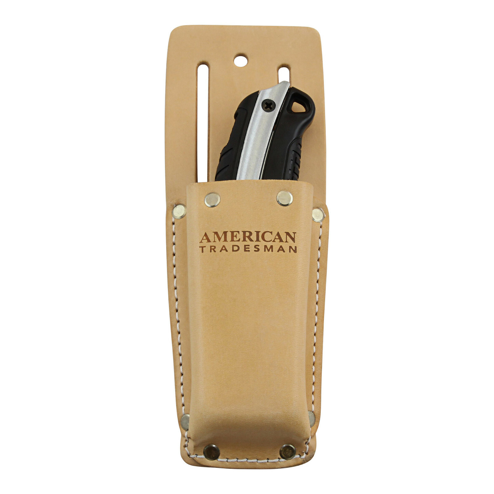 American Tradesman 552 - Top Grain Leather Utility Knife Holder Holster Pouch
