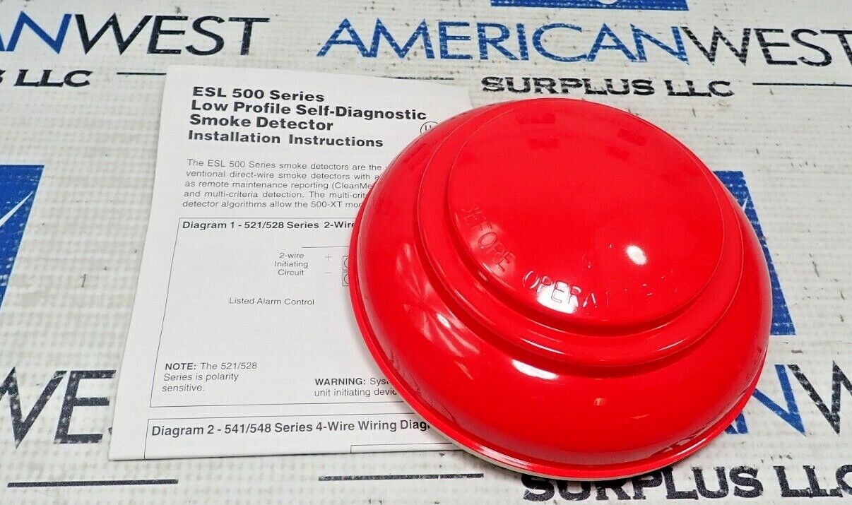 ADT SCN 541AXT  FOUR WIRE SMOKE DETECTOR BUILT IN HEAT SENSOR &6/12VDC NEW