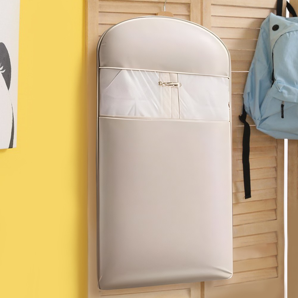 Space Saving Hanging Garment Bag with Self Compression Zipper for Closet Storage