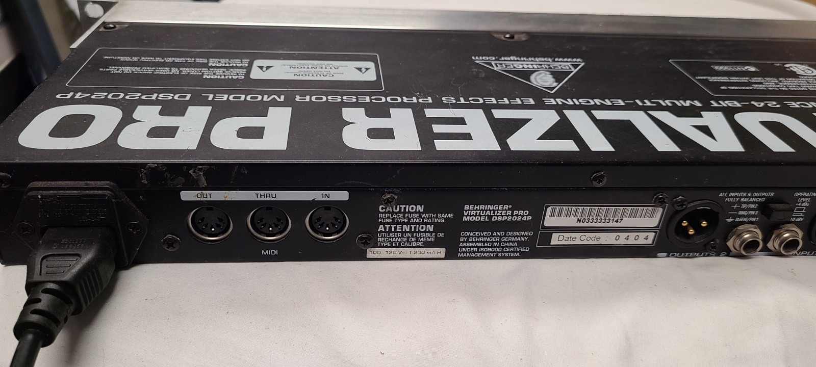 BEHRINGER Virtualizer Pro Model DSP2024P Effects Processor Tested Working
