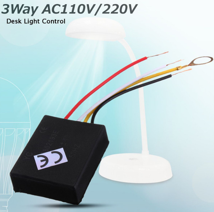 5pc 220V 3 Way Touch Sensor Switch Desk light Parts Touch Control Sensor Dimmer