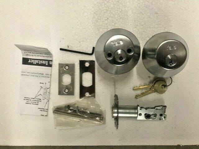 YALE 3522B 626 DOUBLE CYLINDER DEADBOLT Para Key US26D 2 3/4"