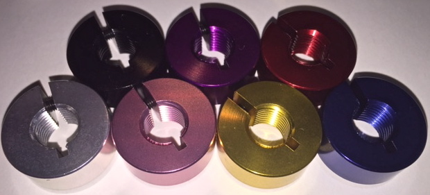 TNT BICYCLES - ALUMINUM HUB PARTS - 3/8" x 26tpi    LOCKING COLLARS - COLORS