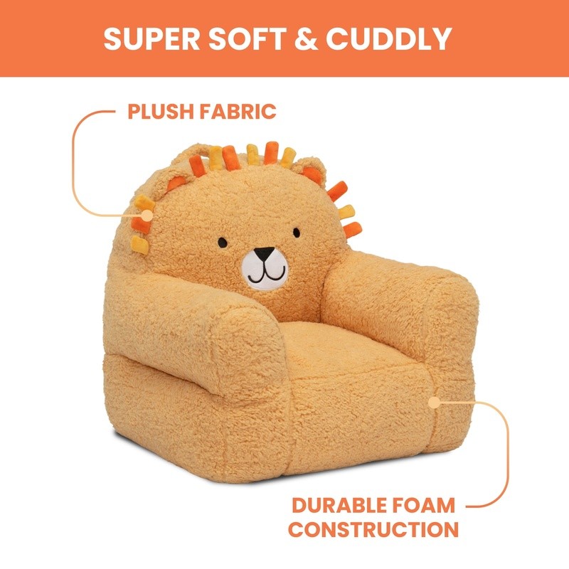 Lion Cozee Buddy Chair Plush Toddler Armchair Soft Foam Snuggle Kids Room New