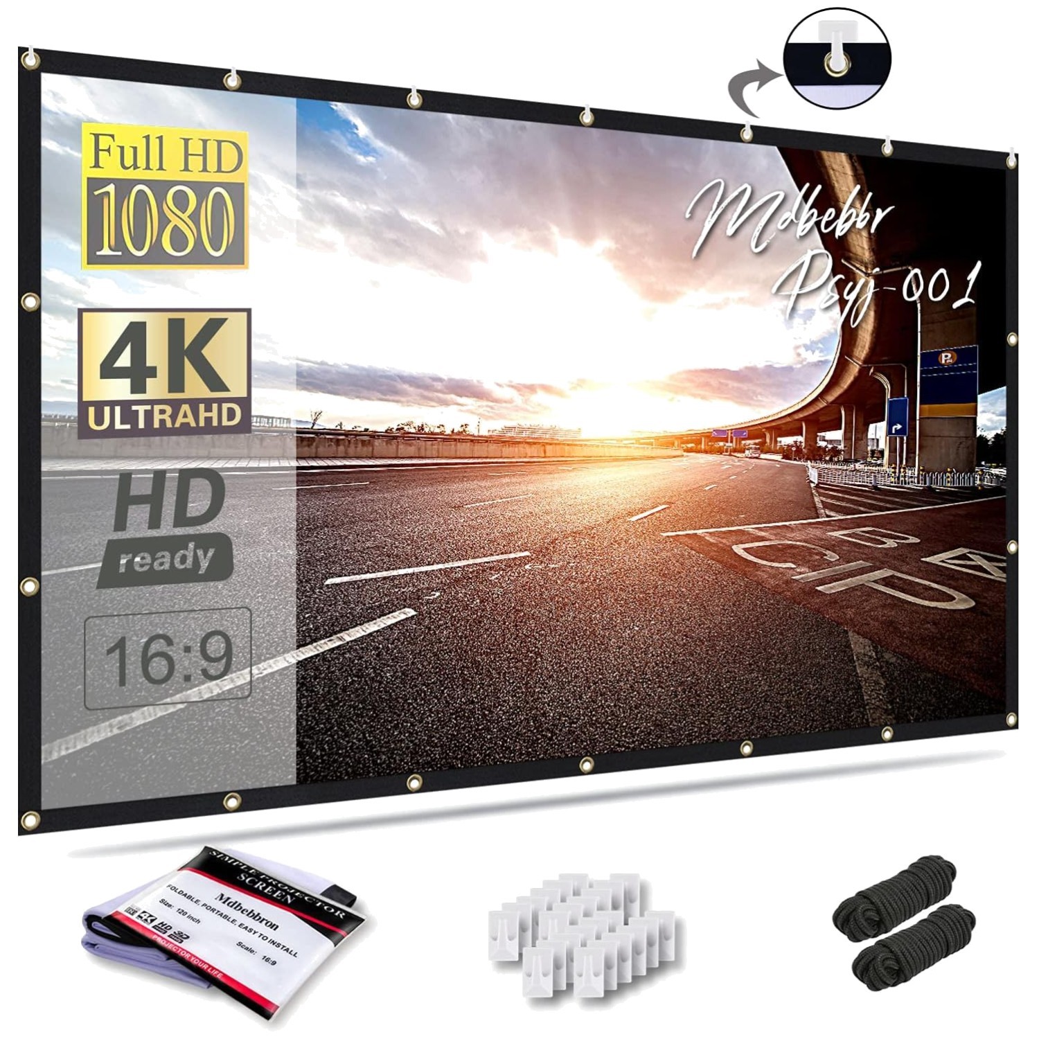 20" Foldable Projector Screen Double Sided Projection