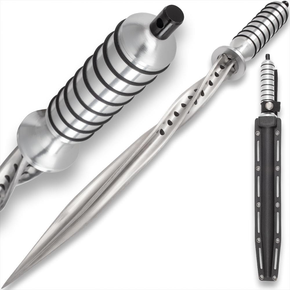 K EXCLUSIVE Titanium Spiral Knife | Quad-Edged Spiral Blade | 16 1/2" Overall