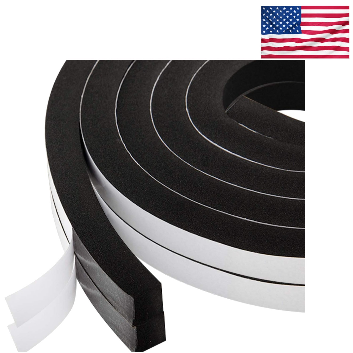 Multi-Functional Weather Seal Tape, 1/2" x 1/2", Neoprene Insulation by 13 Feet