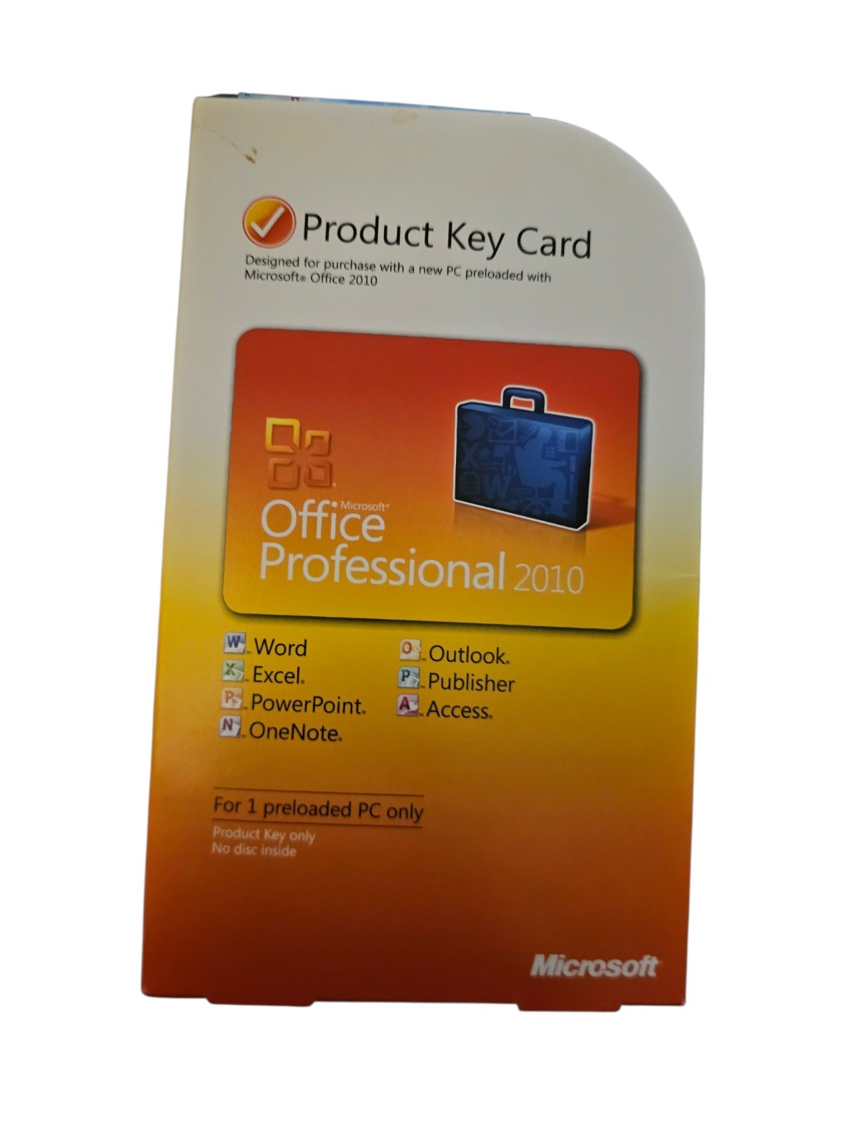 Microsoft Office Professional 2010 Product Key Card, Full Brand New 1 User