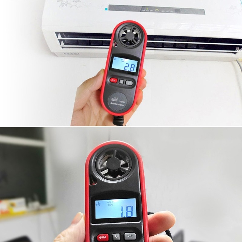 Lightweight Wind Speed & Temperature Meter Speed Gauges for Outdoor Activity