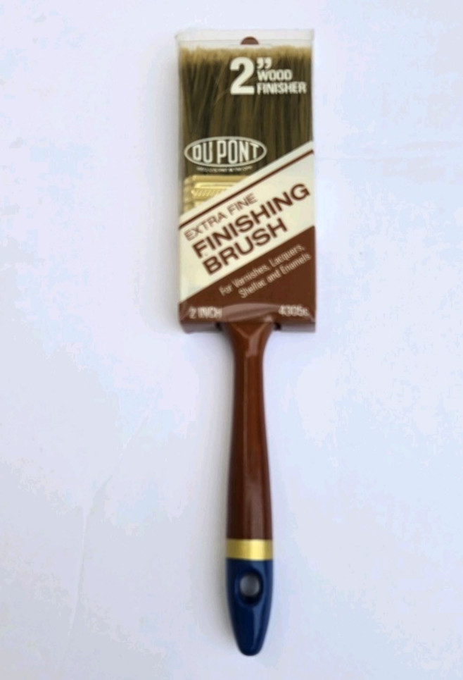 VTG Dupont 2" Wood Finisher Paint Brush 100% Tynex Golden Tapered Filaments NOS