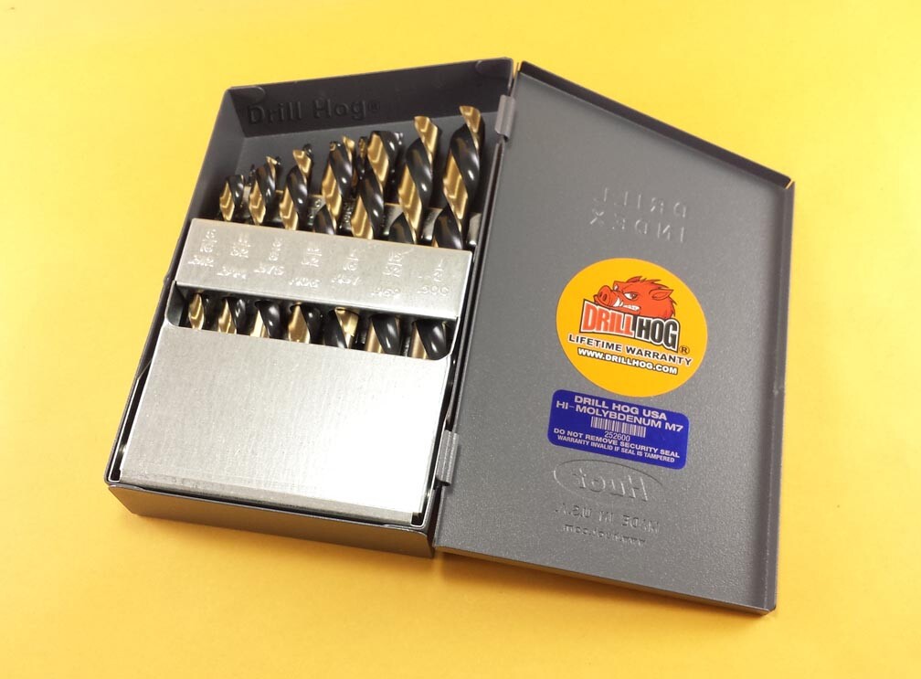 15 Pc Left Hand Drill Bit Set Reverse Drill Flutes Lifetime Warranty Drill Hog®