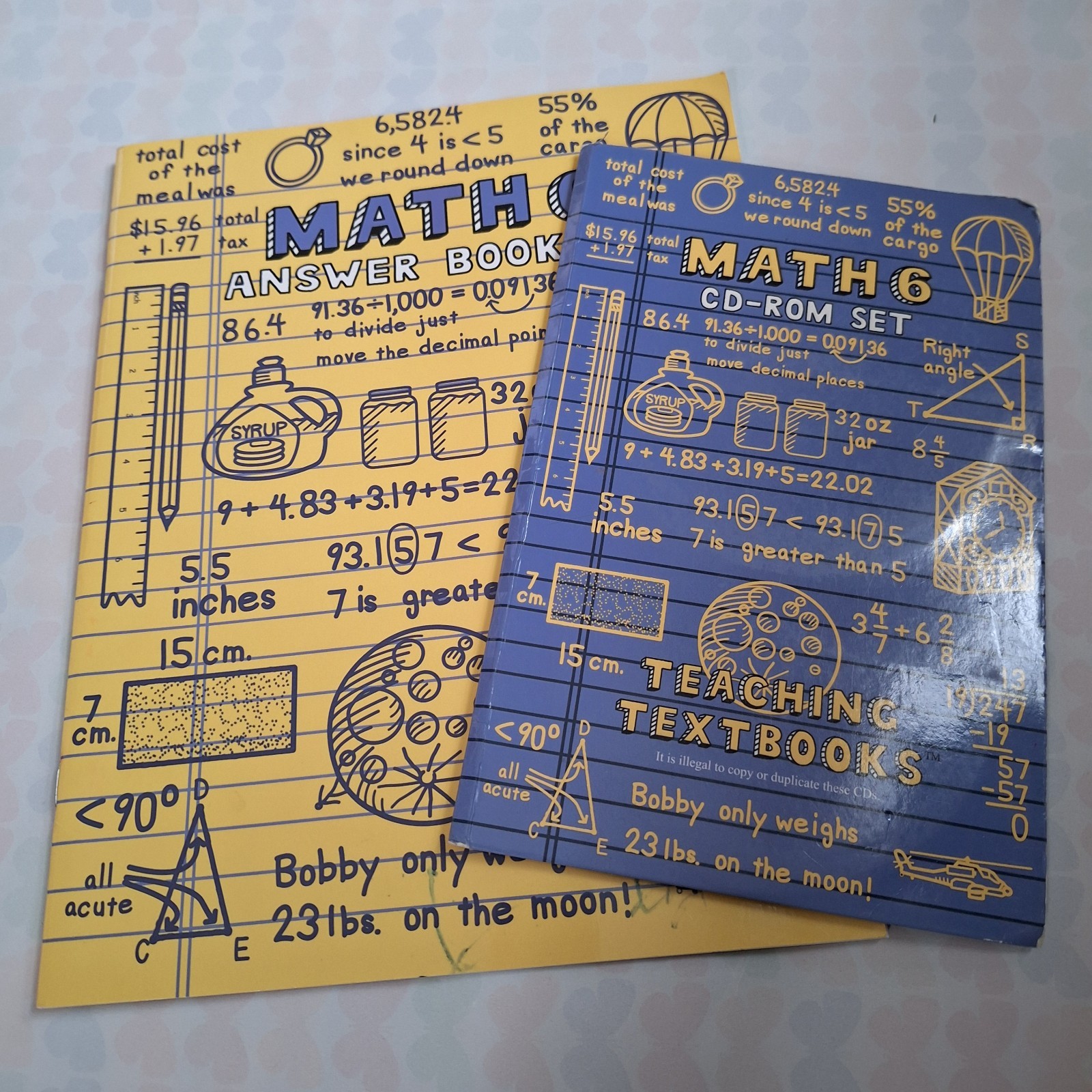 Teaching Textbooks Math 6 Replacement CDs #3 + 4, and Answer Book