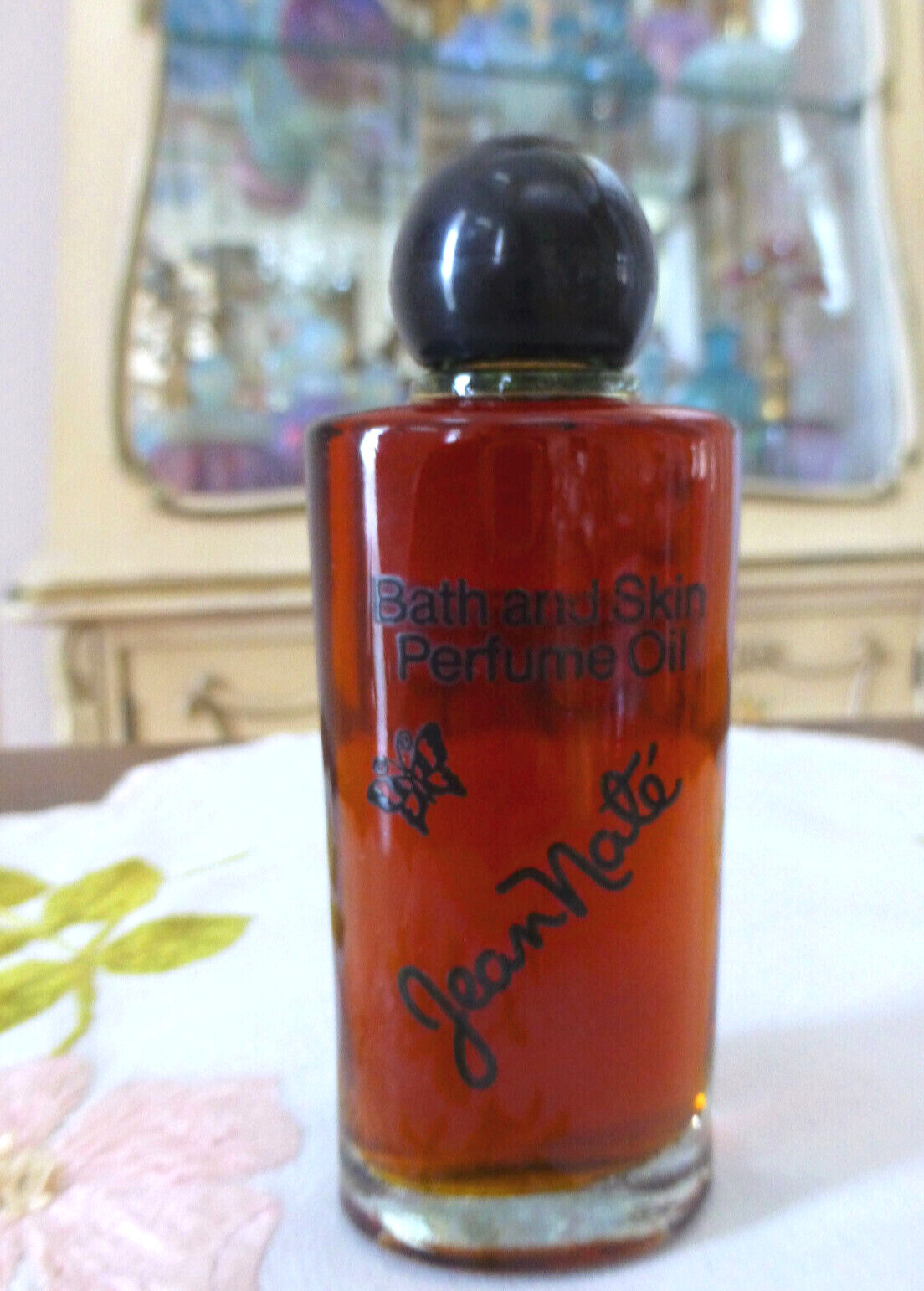 Vintage 1970s Lanvin JEAN NATE Bath & Skin Perfume Oil 1 Oz Charles of the Ritz