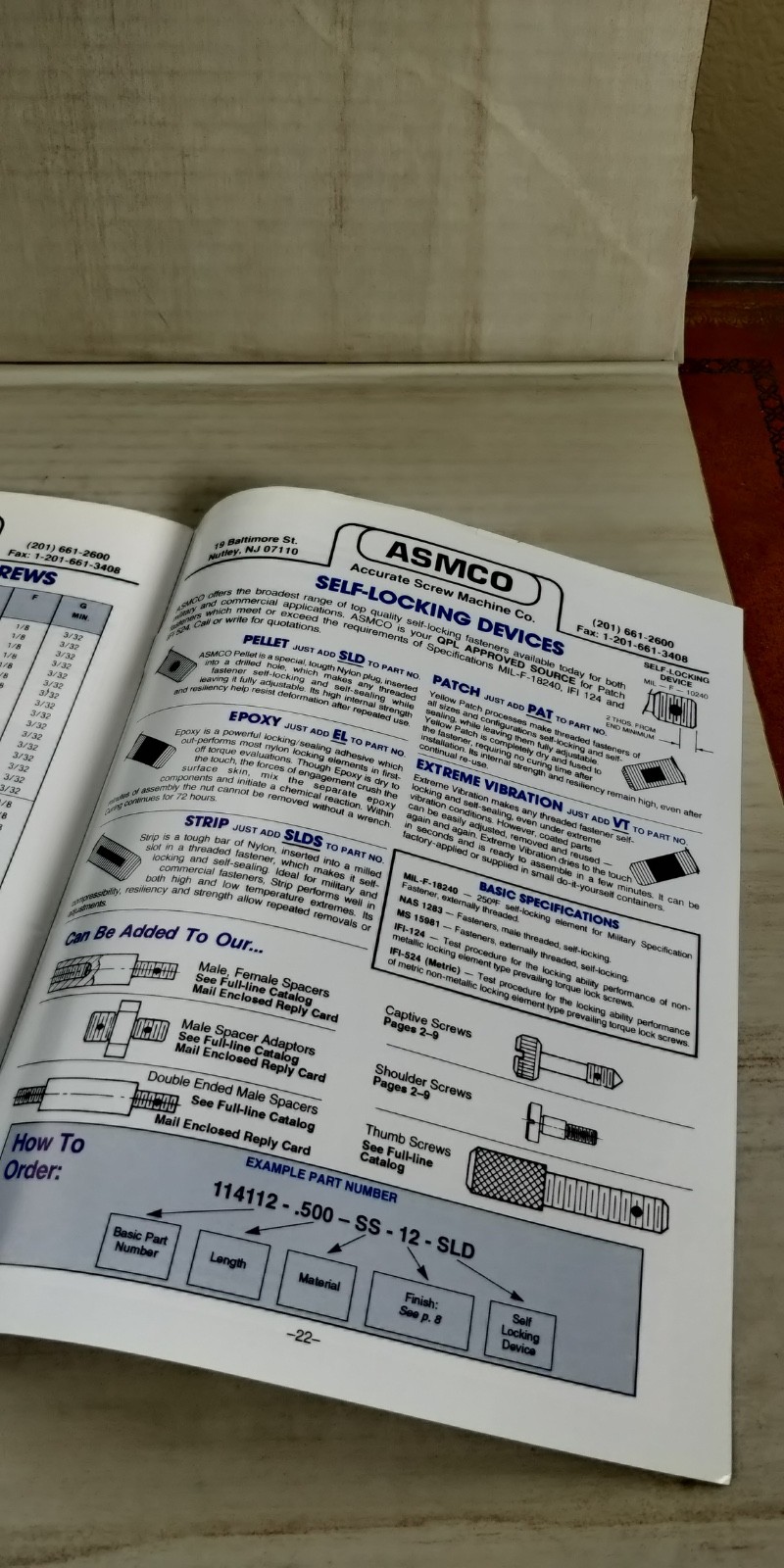 1990s Accurate Screw Machine Co. Captive screw catalog C3