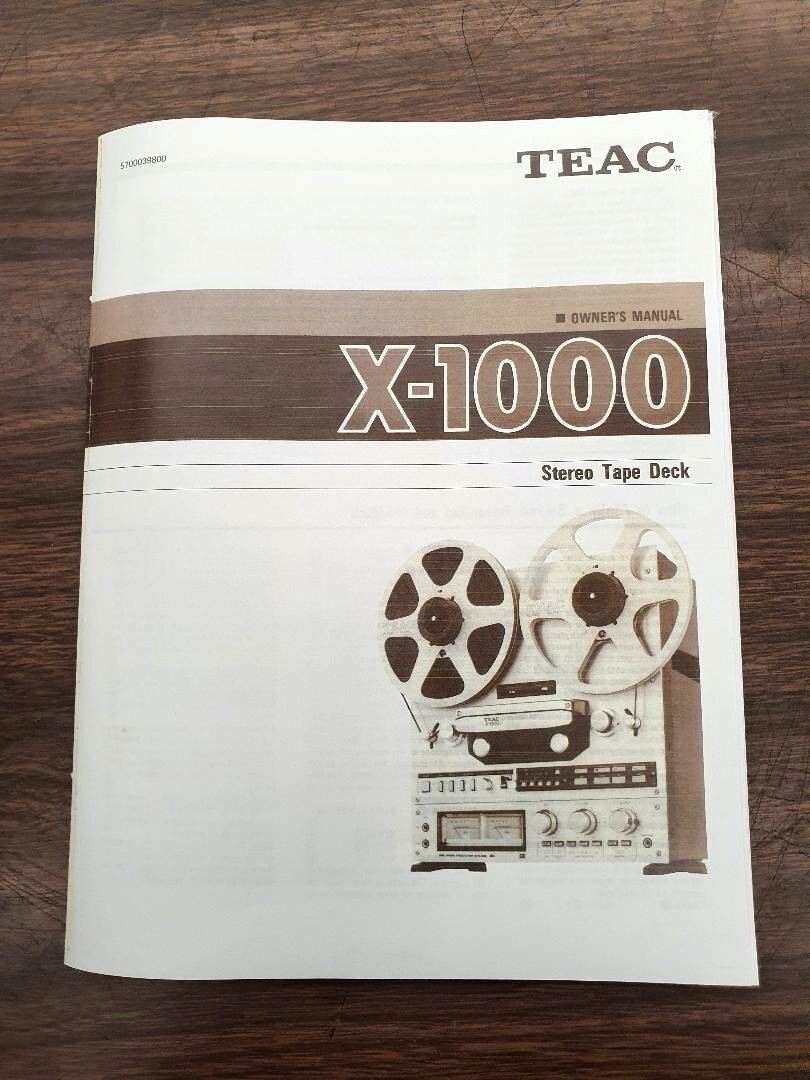NEW Teac X-1000 Color copy of Operating Instruction / User Manual