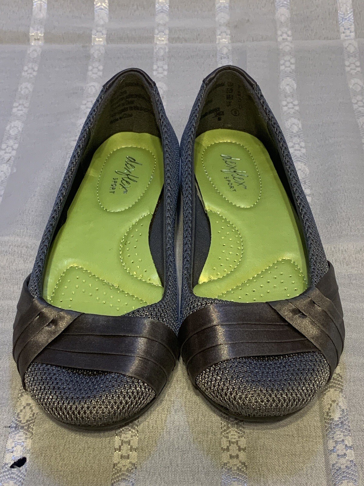 Women’s Dexflex Sport Comfort Flats Size 5 Grey Shoes Casual
