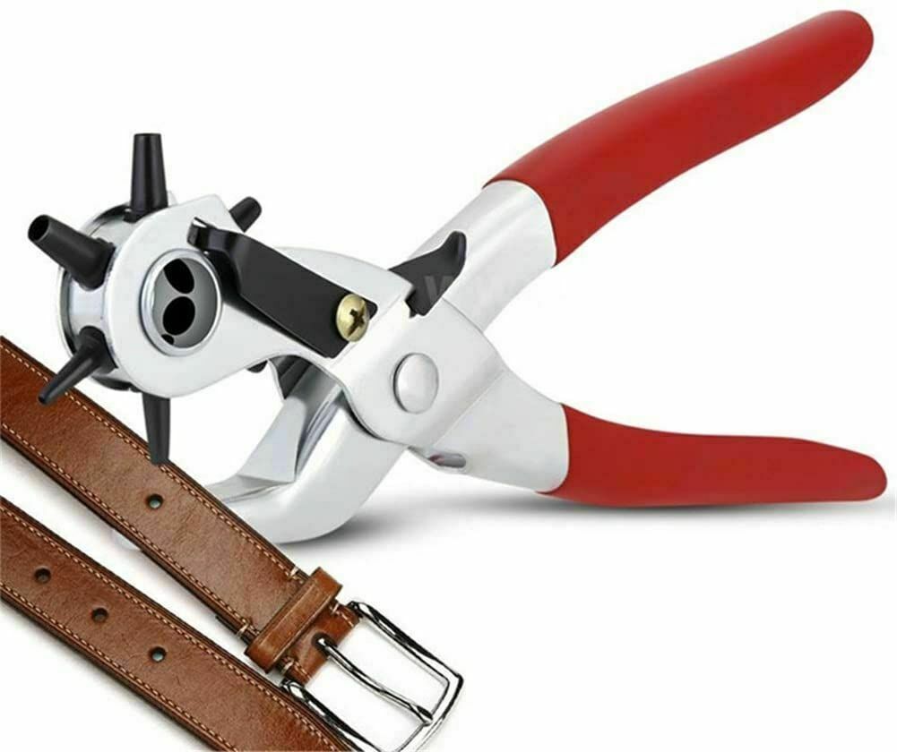 Puncher Tool Leather Punch Plier Leather Belt Revolving Perforator Round Hole