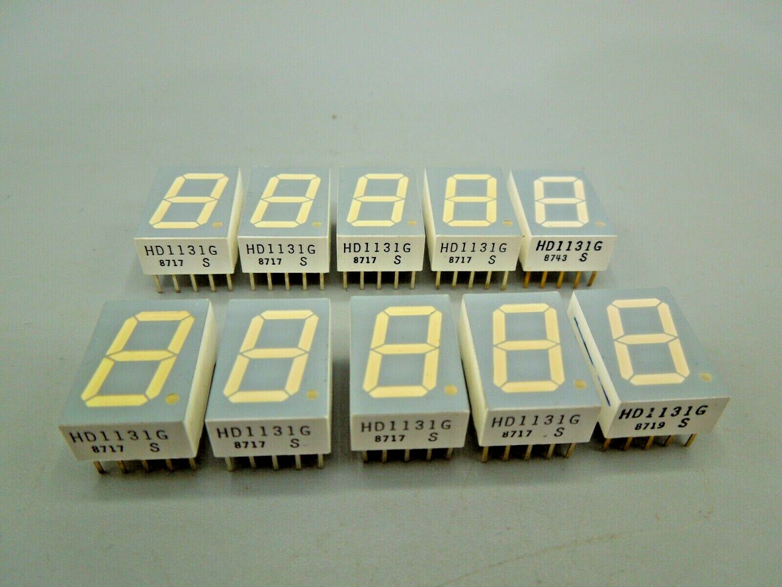 GREEN 7 SEGMENT LED DISPLAY COMMON ANODE .56" (QTY 10)