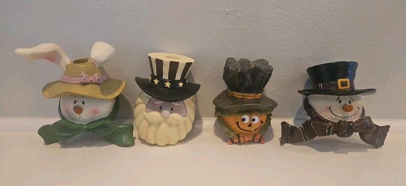 Holiday Night Lights Covers Set of 4- Easter bunny, Uncle Sam, Pumpkin, Snowman