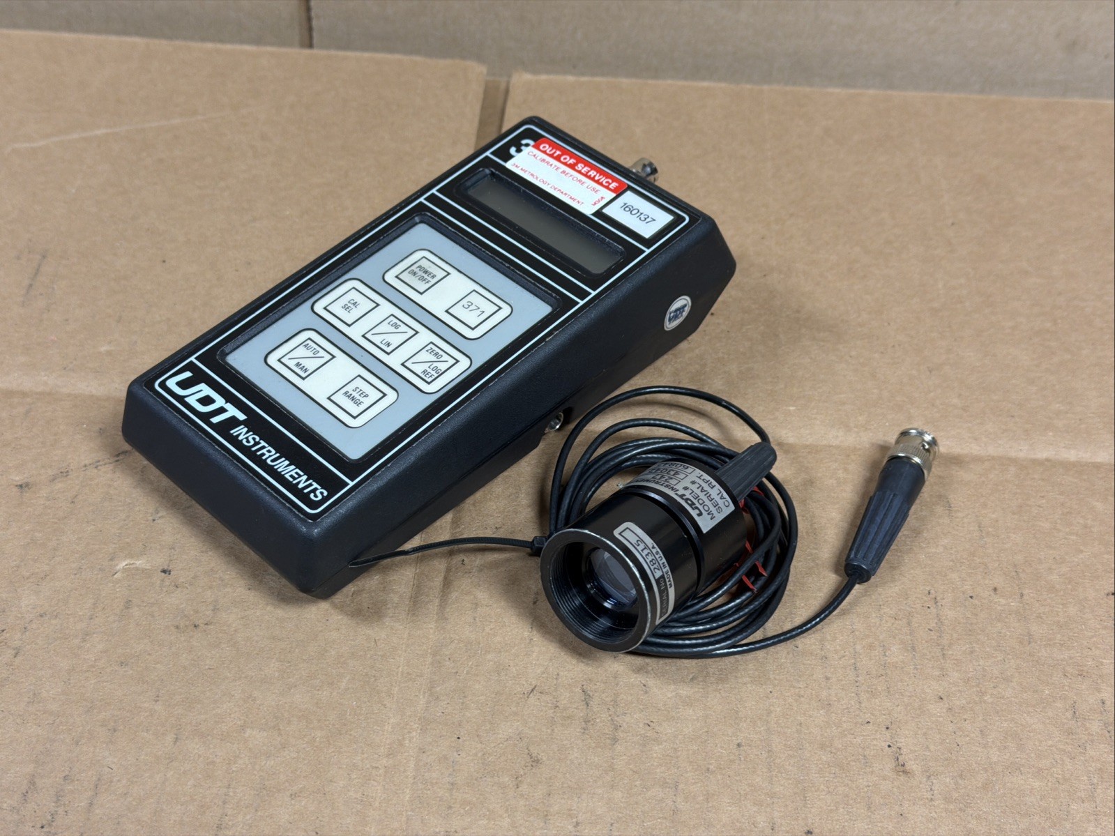 UDT Instruments Model 371 Optical Power Meter W/ Model 247 Radiometric Sensor
