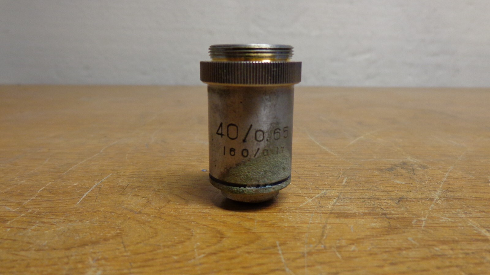 Graf Apsco Parco microscope objective lens 40/0.65 160/0.17 Oxidation on surface